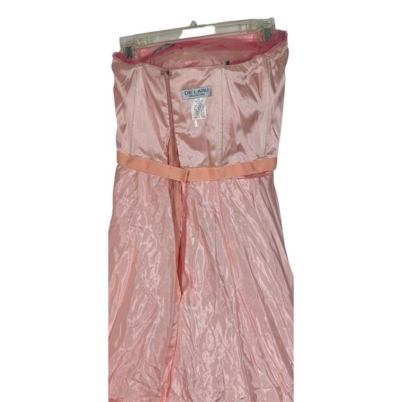 Vintage DE LARU Collection Formal Prom Or Wedding Gown Sz5/6 Pink - Picture 2 of 13